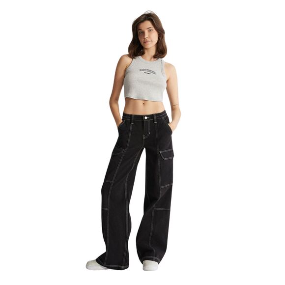 PacSun Pants - Pacsun Black Low Rise Puddle Cargo Pants Small